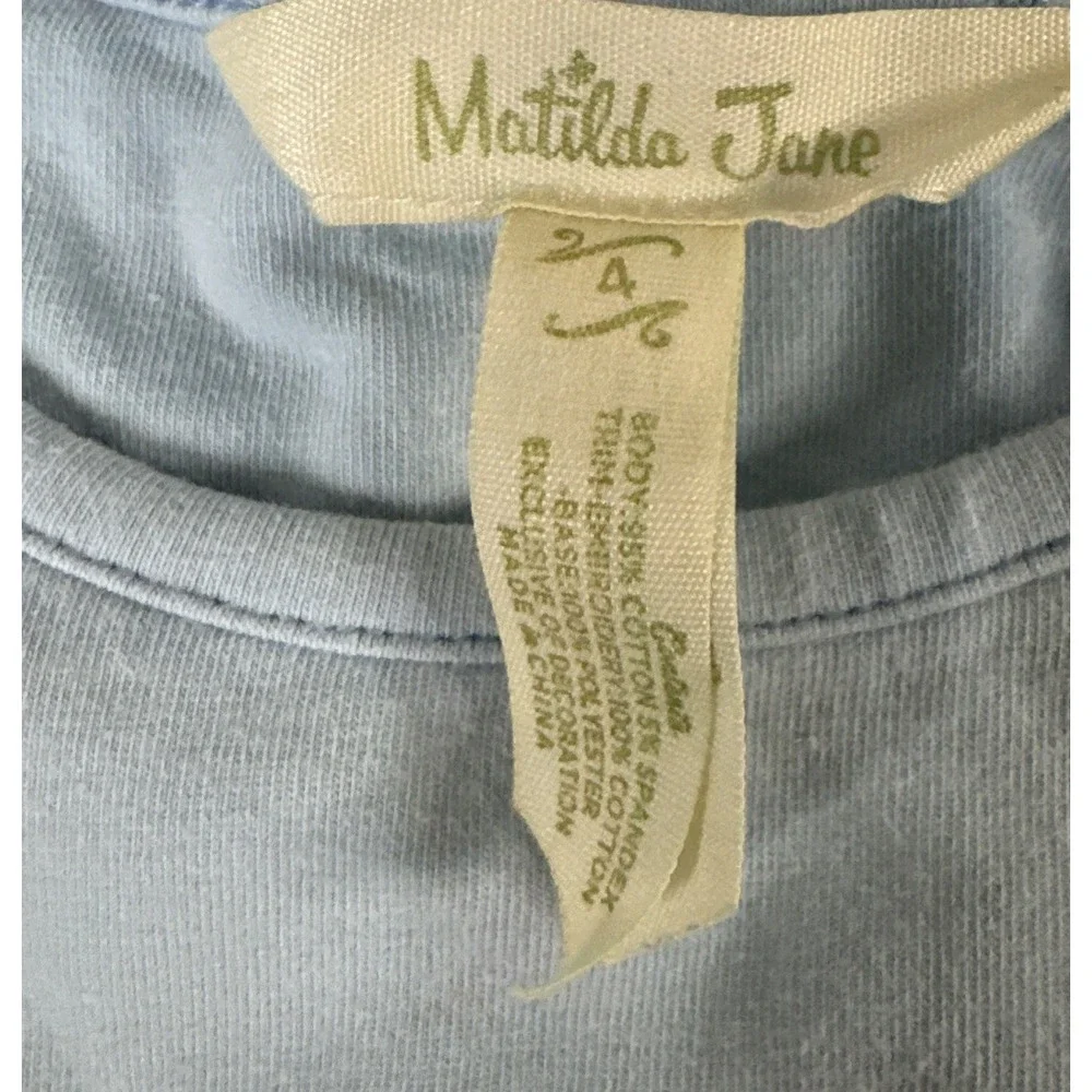 Matilda Jane Dream Chasers‎ Oh Joy Dress Blue Ruffle Lace Girl's Size 4